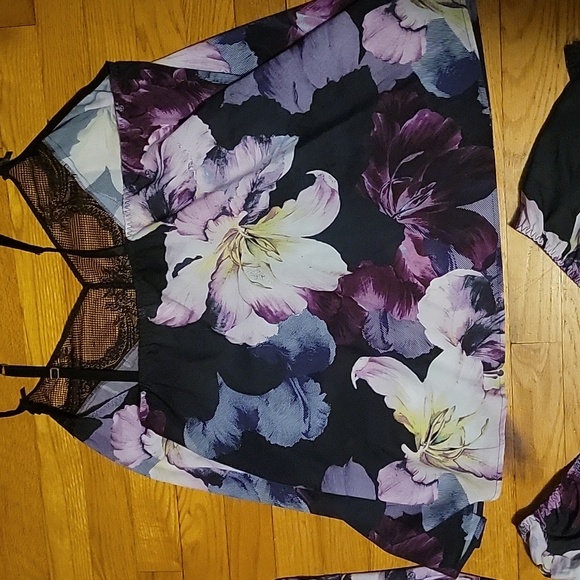 3 piece intimate set tank panties and robe - Picture 3 of 11